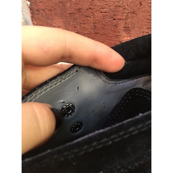 ROSEGOLD ShopBop Black Suede Ankle Boots Booties 40 9 CLASSIC - Picture 3 of 9